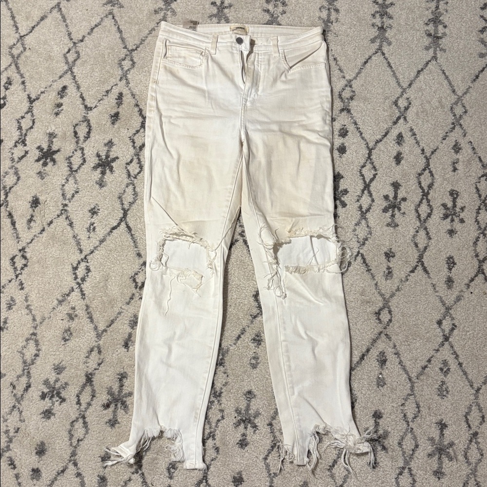 L'AGENCE Cream Denim Jeans